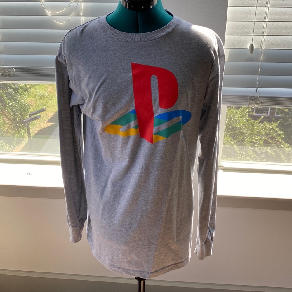 Men’s grey long sleeve tshirt PlayStation logo